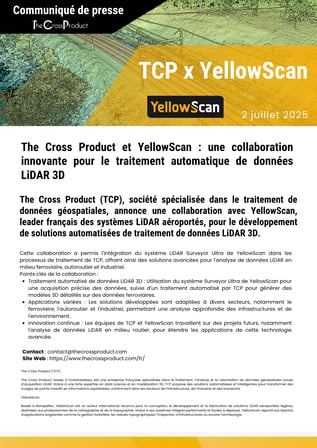 Communiqué - Yellowscan