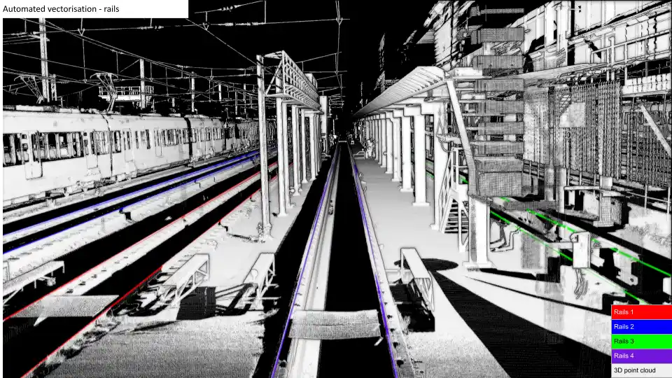 Train station CAD modeling by AI software