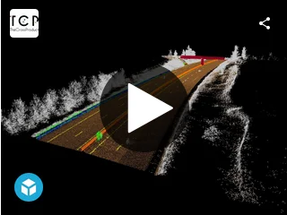 Point cloud viewer of an infrastructure showing classified outdoor LiDAR data